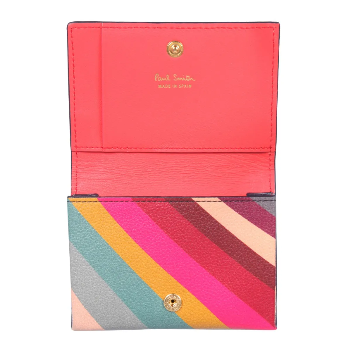 Paul Smith - Women's Swirl Print Leather Card Holder/Wallet