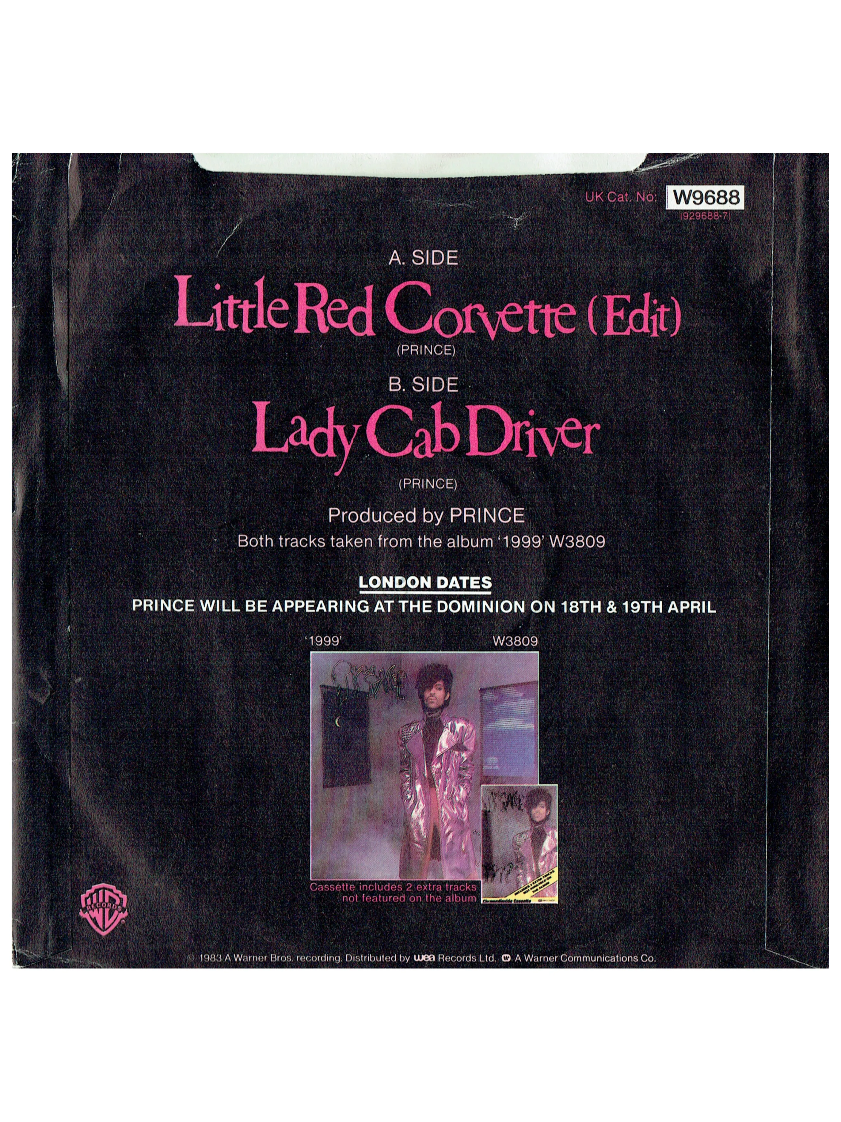 Prince – Little Red Corvette  Vinyl 7 Single UK Preloved: 1983