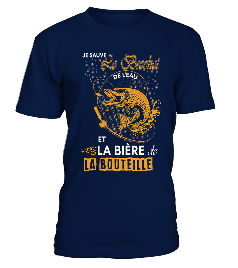 Pêche Du Brochet Au Leurre Souple, Bière, Cadeau Humour Pêcheur, Je Sauve Le Brochet De l'Eau - VEPEBR021