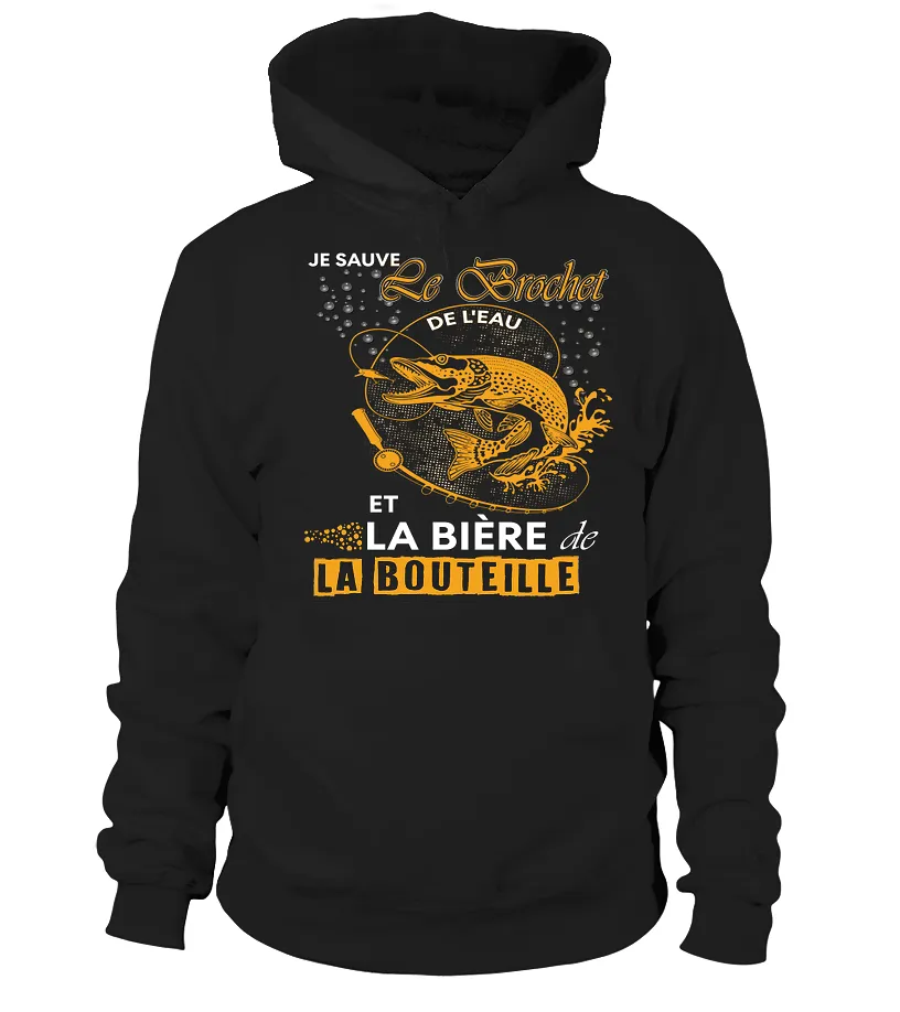 Pêche Du Brochet Au Leurre Souple, Bière, Cadeau Humour Pêcheur, Je Sauve Le Brochet De l'Eau - VEPEBR021