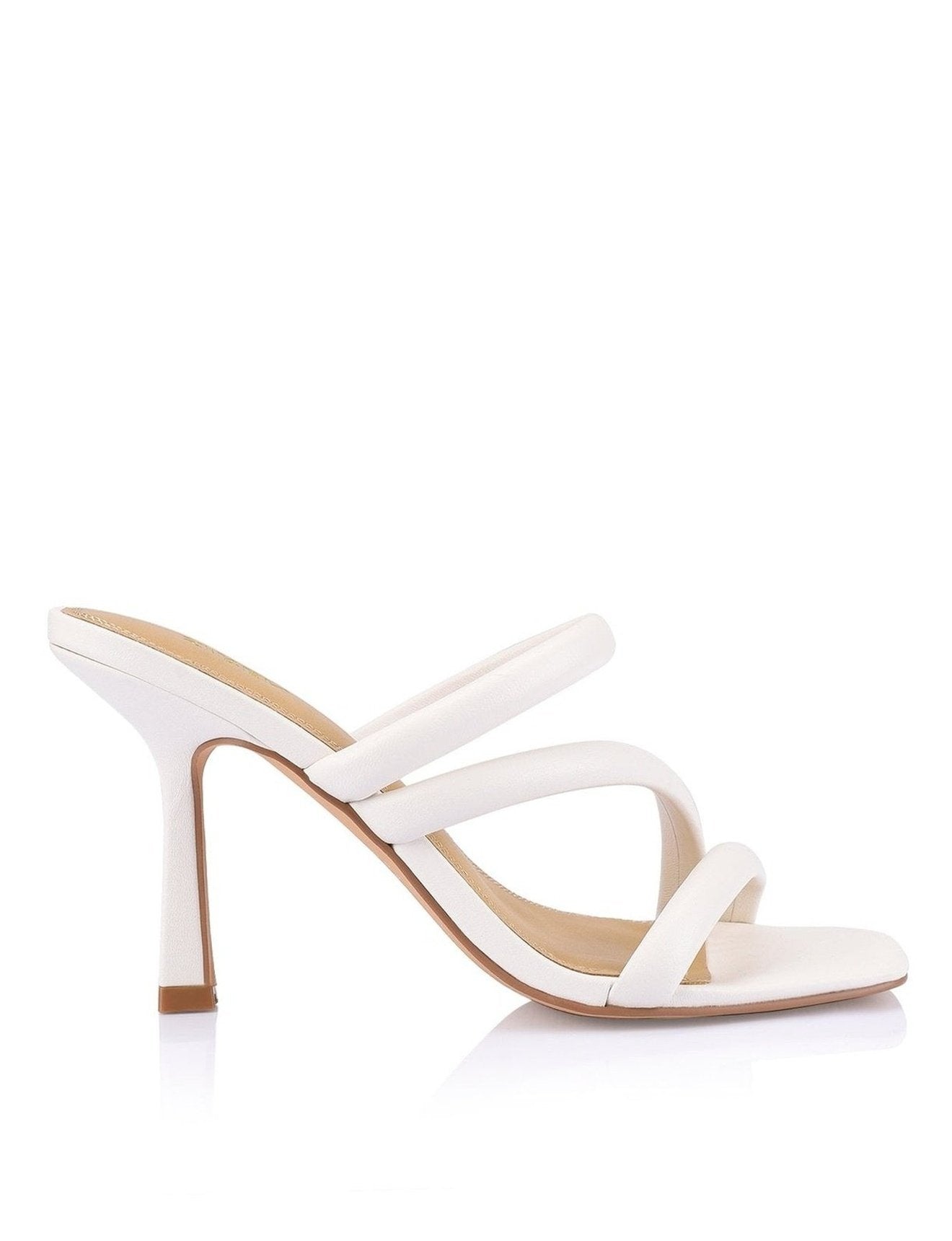 Spence Heeled Sandals - Chalk Leather