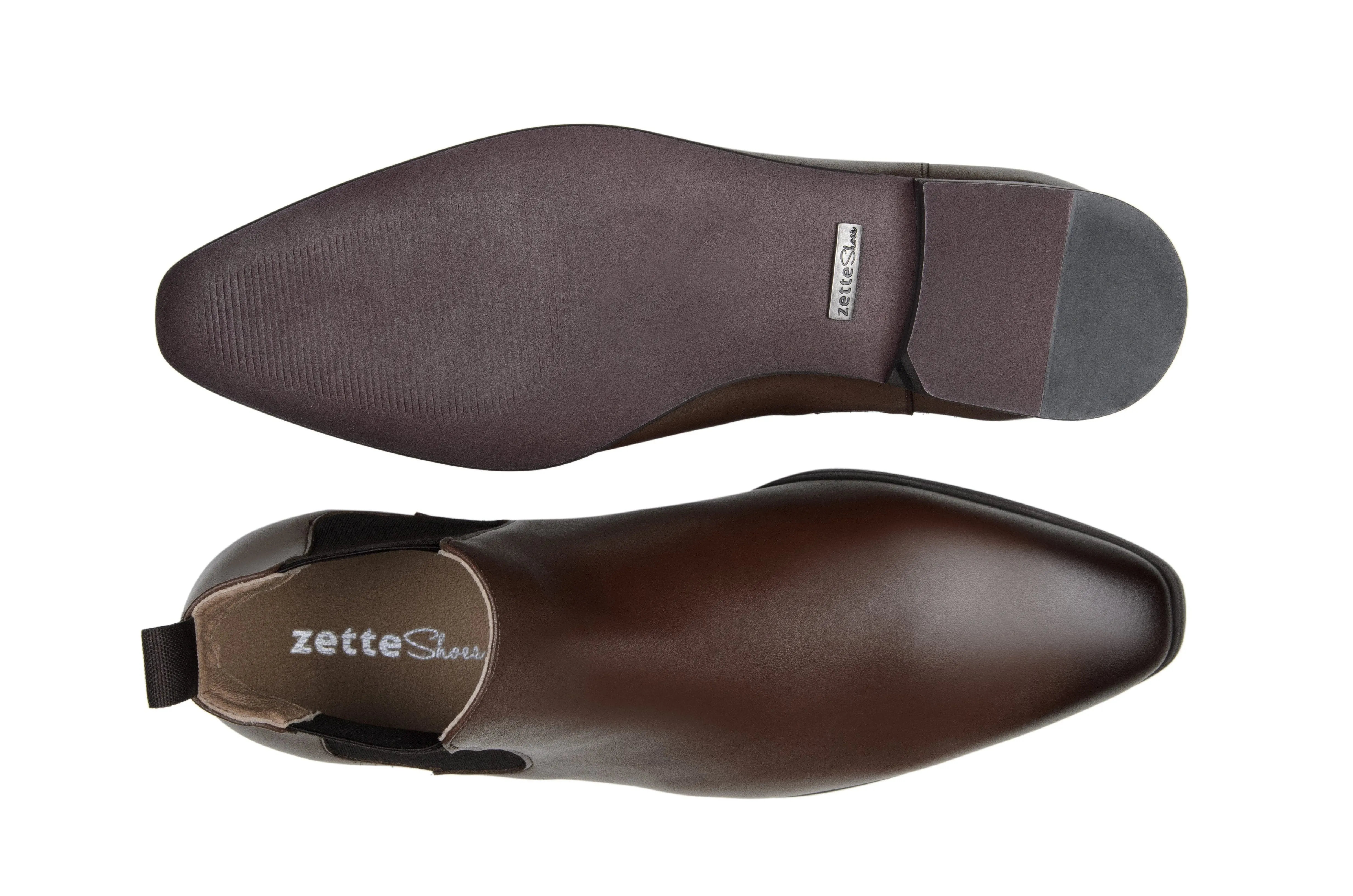 'Sterling' men's vegan Chelsea by Zette Shoes - cognac