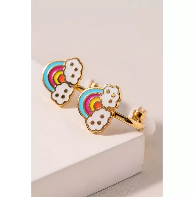 Style Rainbow Clip on Earrings for Kids