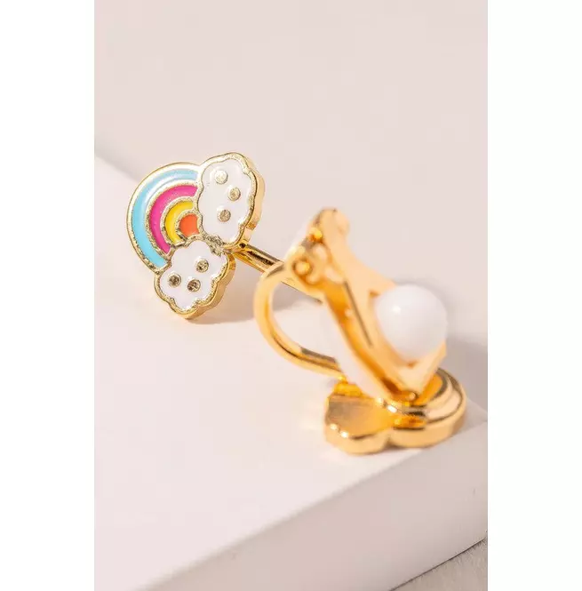 Style Rainbow Clip on Earrings for Kids