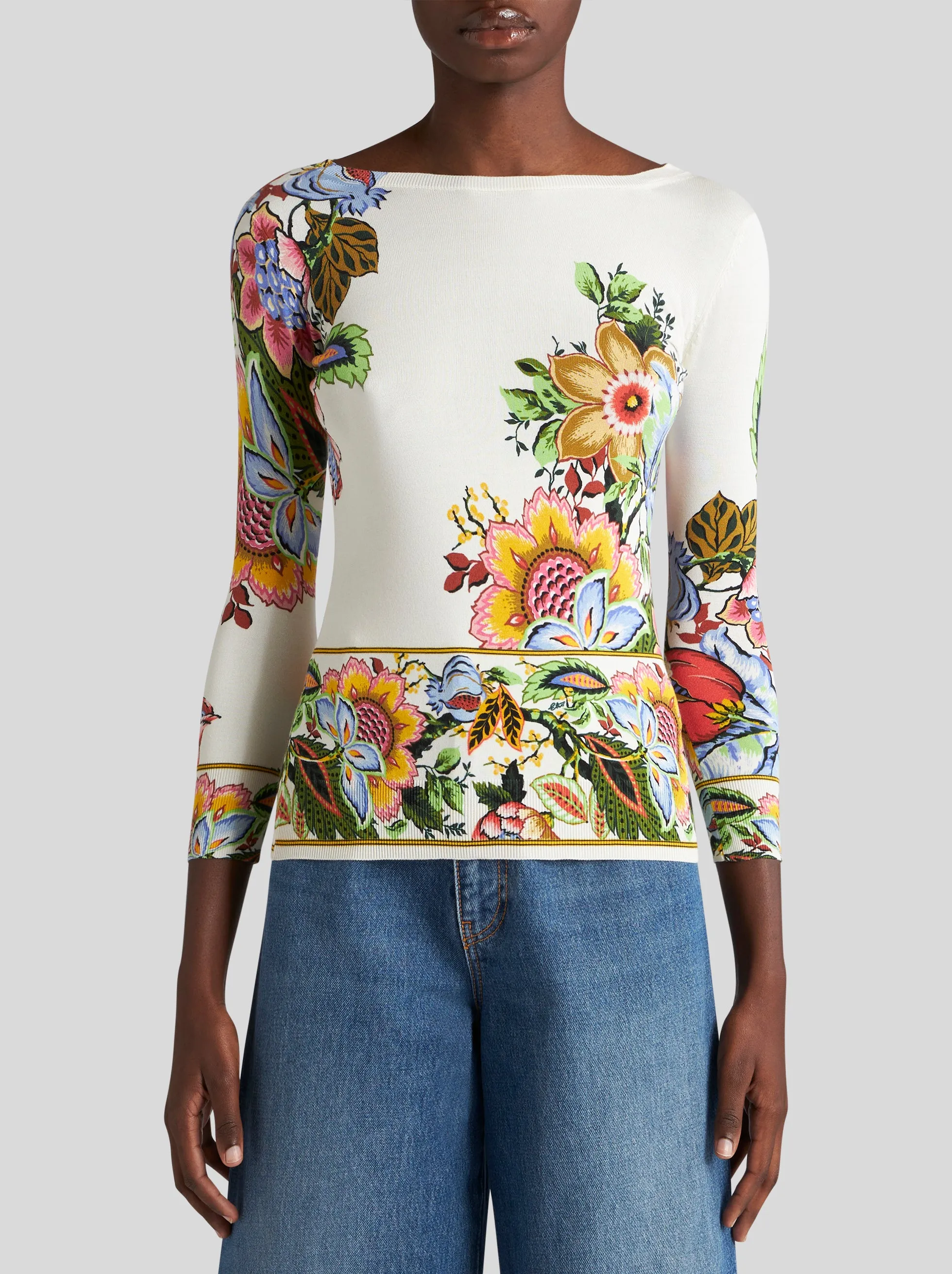 Sweater - Cream/Print