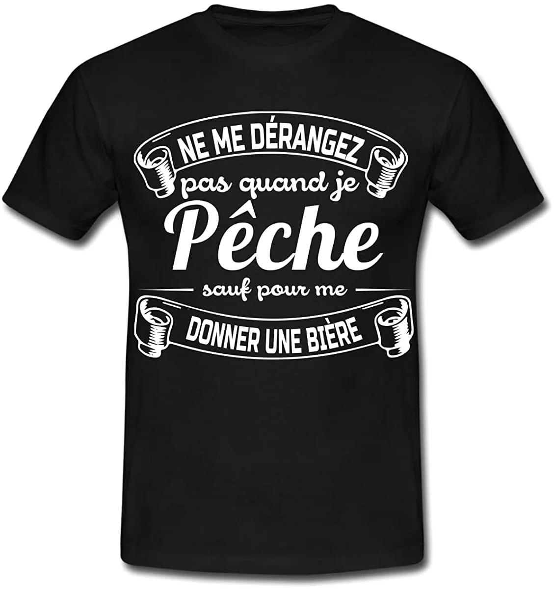 T Shirt Pêche, Cadeau Humour Pêcheur, Ne Me Dérangez Pas Quand Je Pêche - VEPENP011