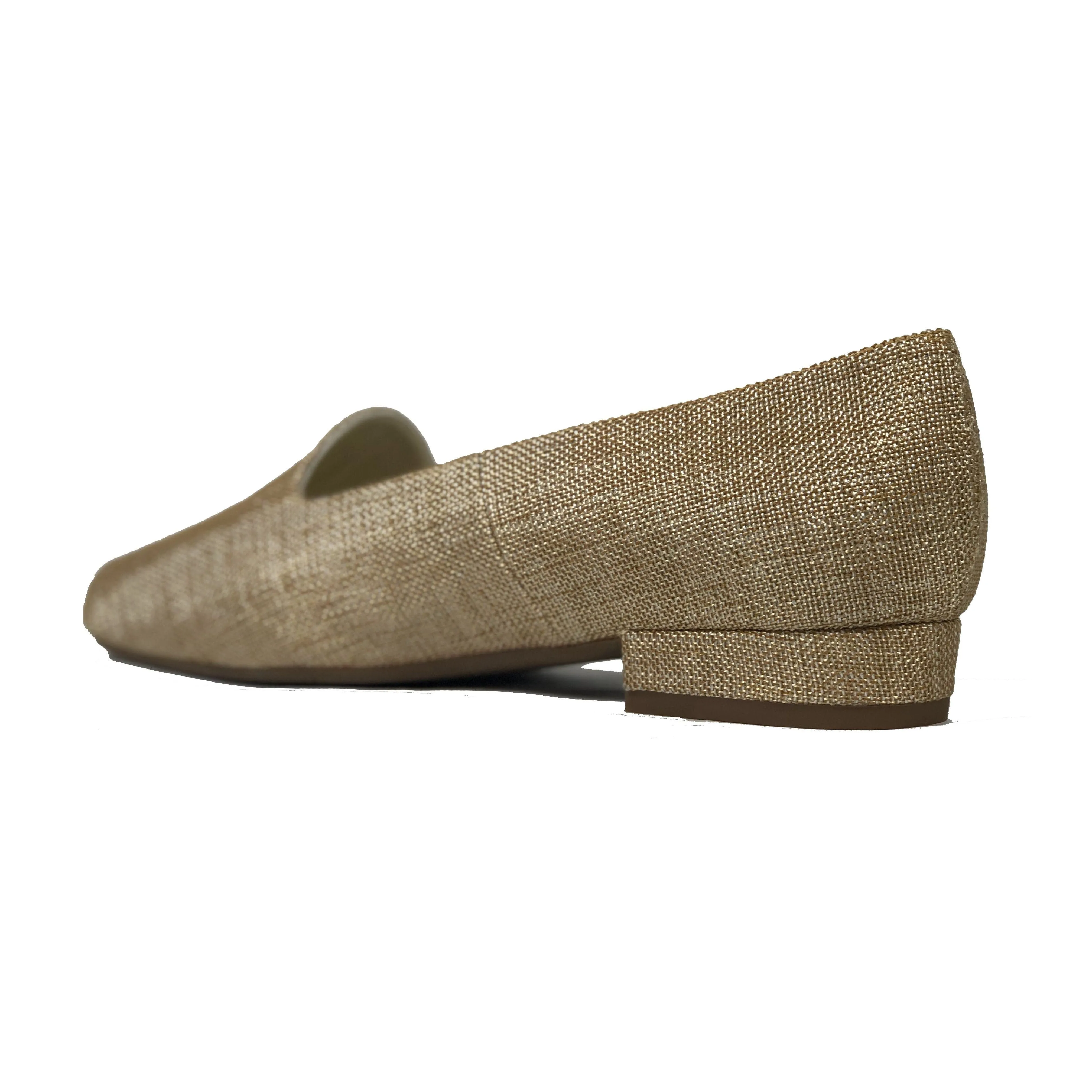 'Tracey' vegan-textile loafers by Zette Shoes - beige