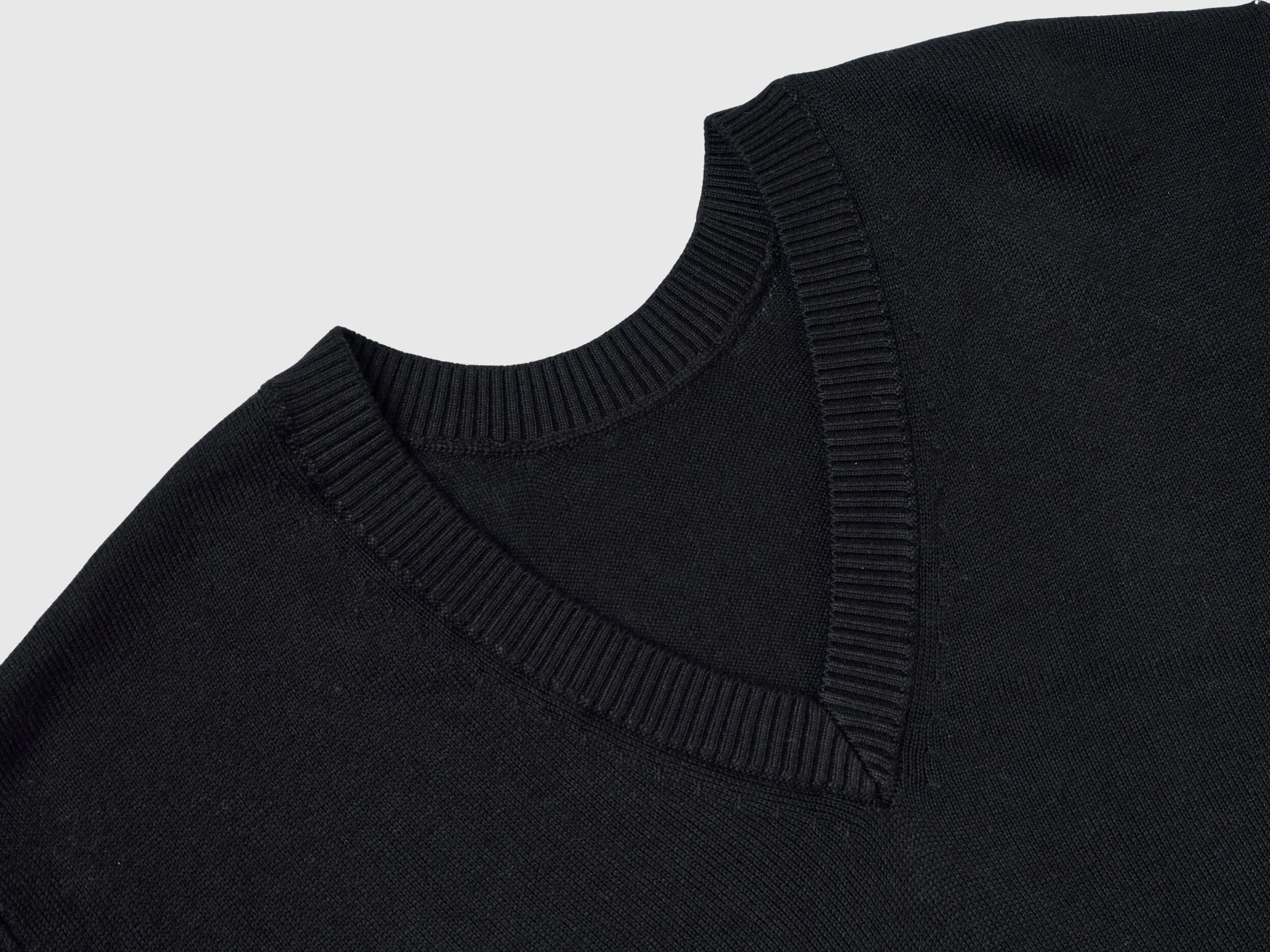 V-neck sweater in Modal® blend - Black | Benetton