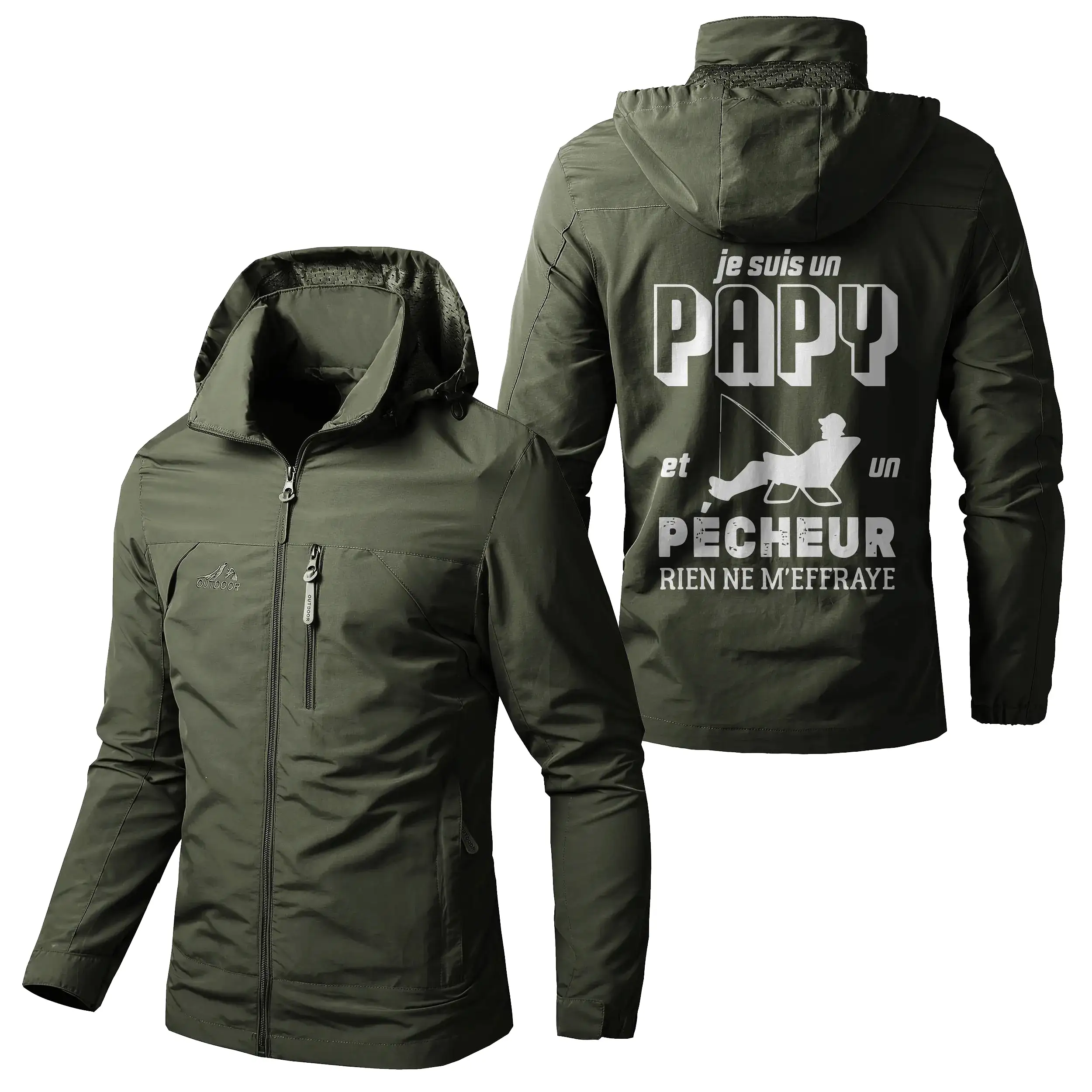 Veste Imperméable et Coupe-Vent - Je Suis Un Papy Pêcheur, Cadeau Drle Grand-père - CT05092349