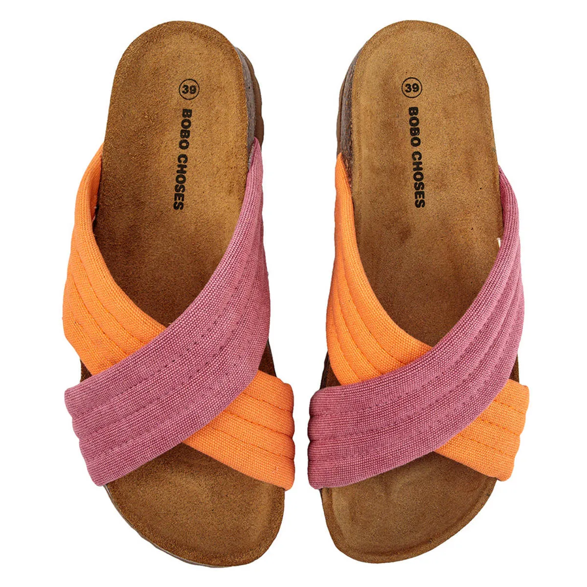 Woman Cross Over Sandals - Coral Pink