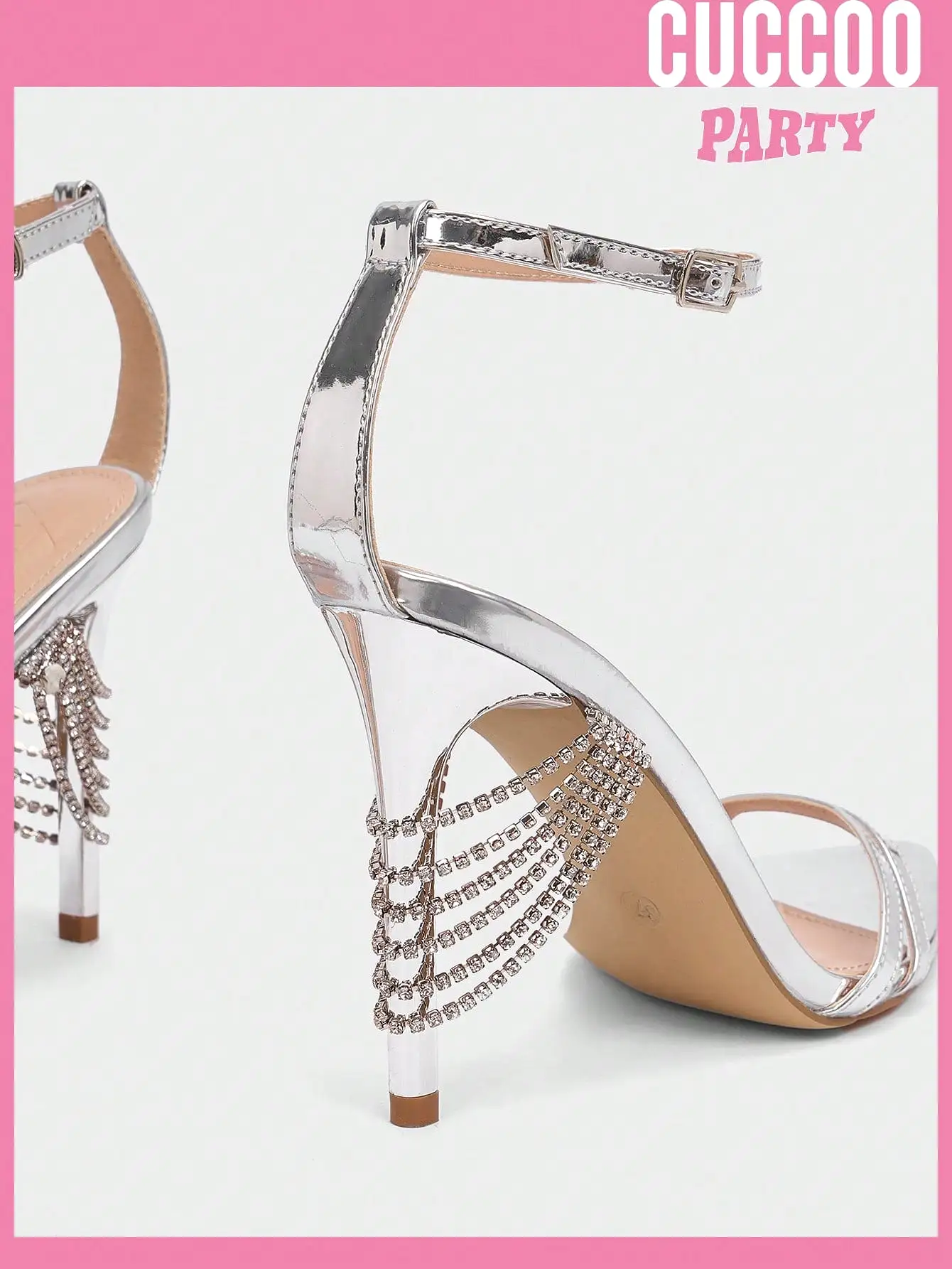 Woman Shoes Fashionable Rhinestone Strap High-Heeled Sandals Wedding Shoes For Spring And Summer