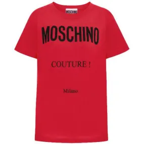 Women's Cotton T-shirt With Moschino Couture Print