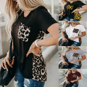 Women's Plus Size Leopard Print Long Sleeve T-Shirt