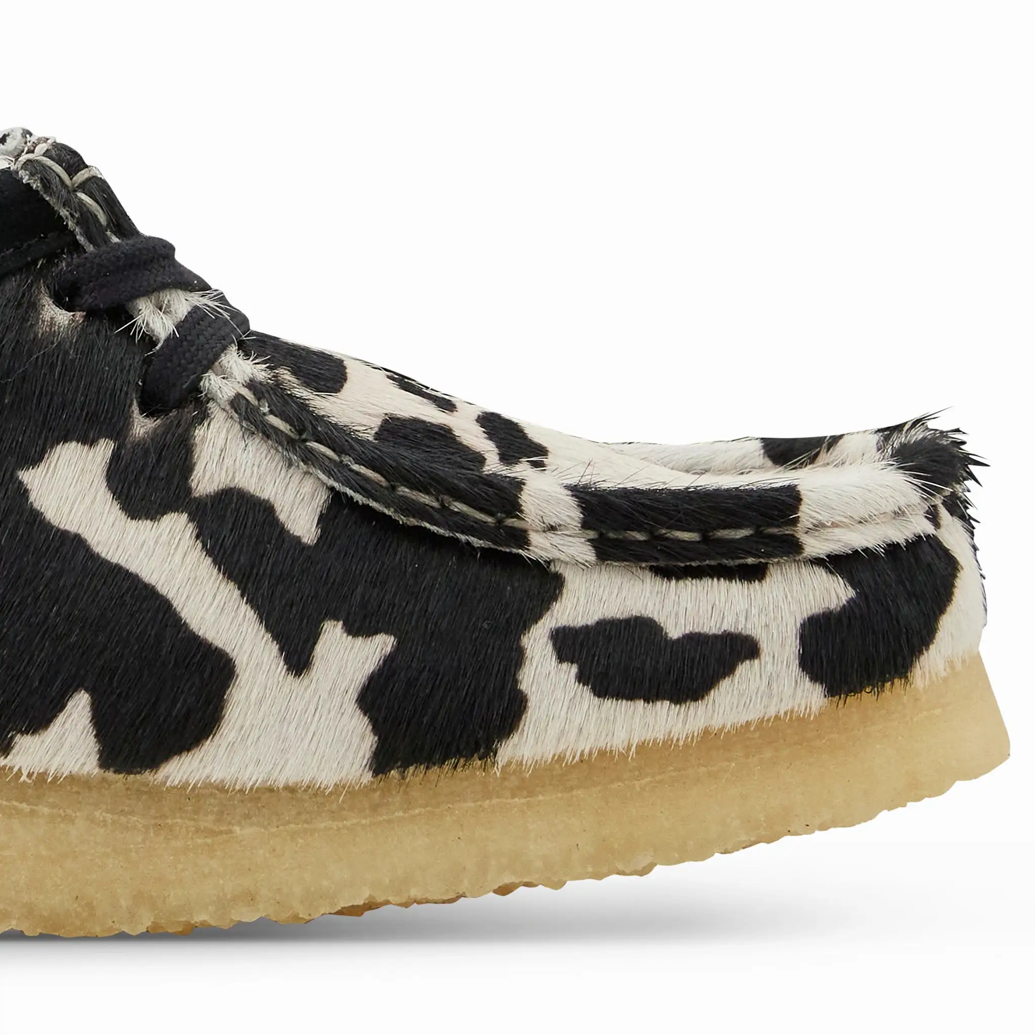 Women's Wallabee Black Cow Print